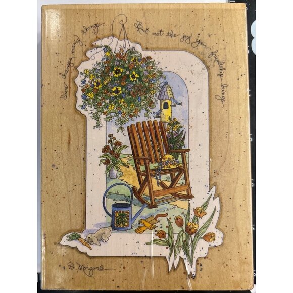 D. Morgan Stamps Happen Wood Mounted Rubber Stamp Time Changes Many Things 90063 - Picture 2 of 6